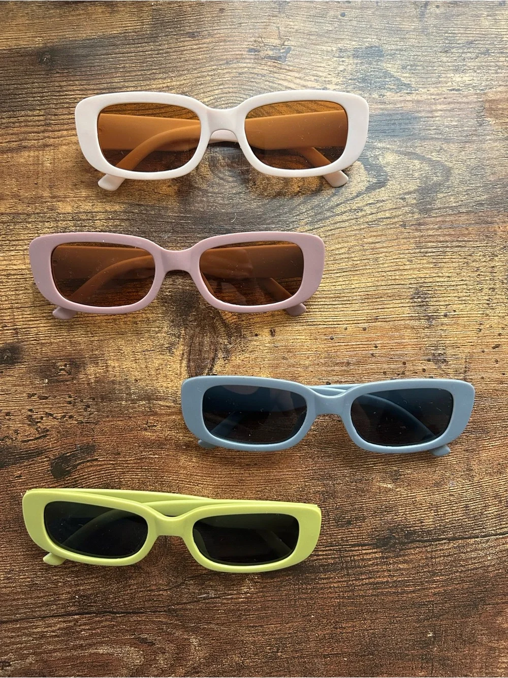 Sunglasses - Pink, White, Gray, Lime -